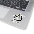 Crown & Cross Kiss-Cut Sticker — Modern Hand-Drawn Crown Logo Sticker